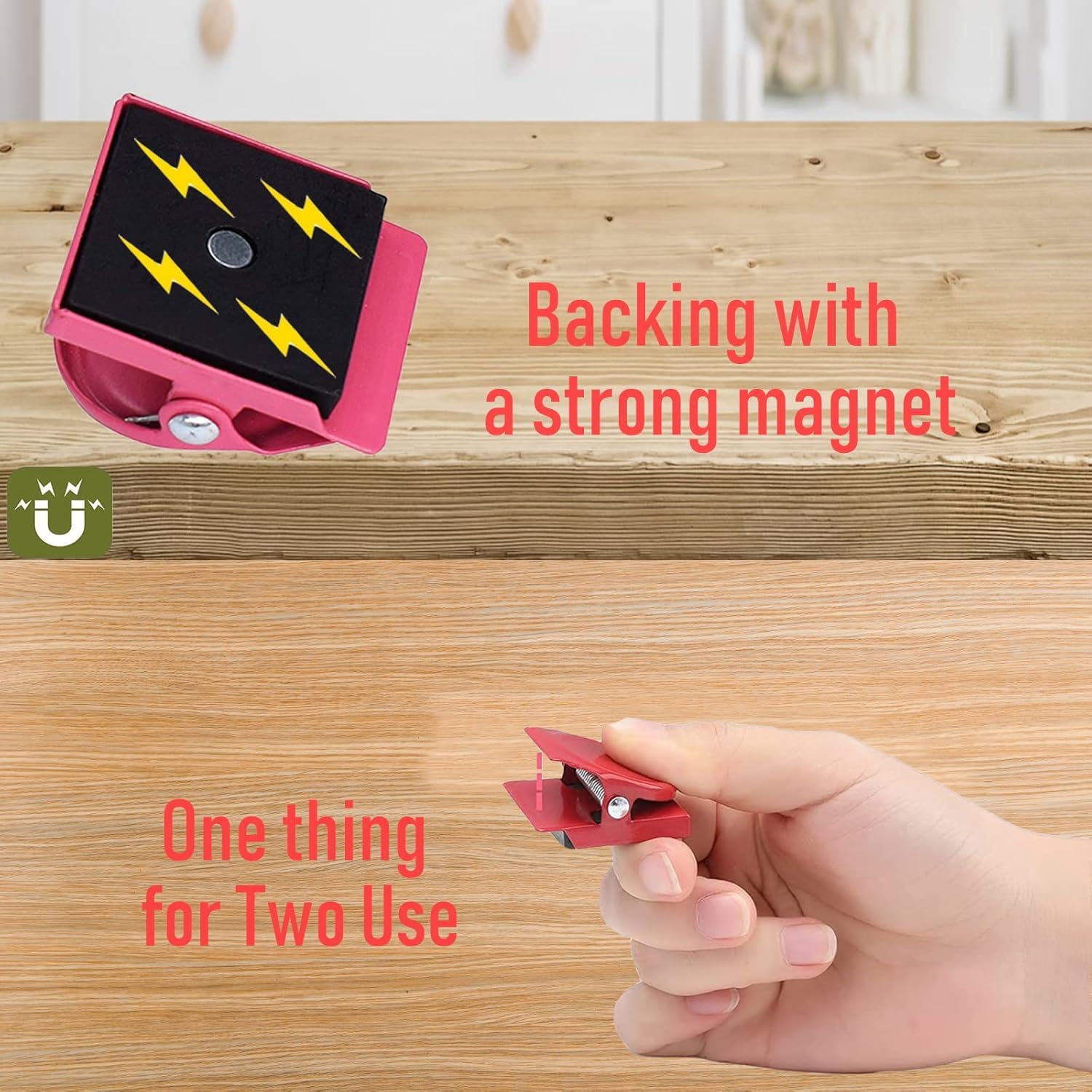LUCTHY Fridge Magnets Clips 16pcs, Strong Whiteboard Magnets Coloured Magnetic Clips Scratch-Resistant for Kids and Adults (Color Round 16pcs) - Image 3