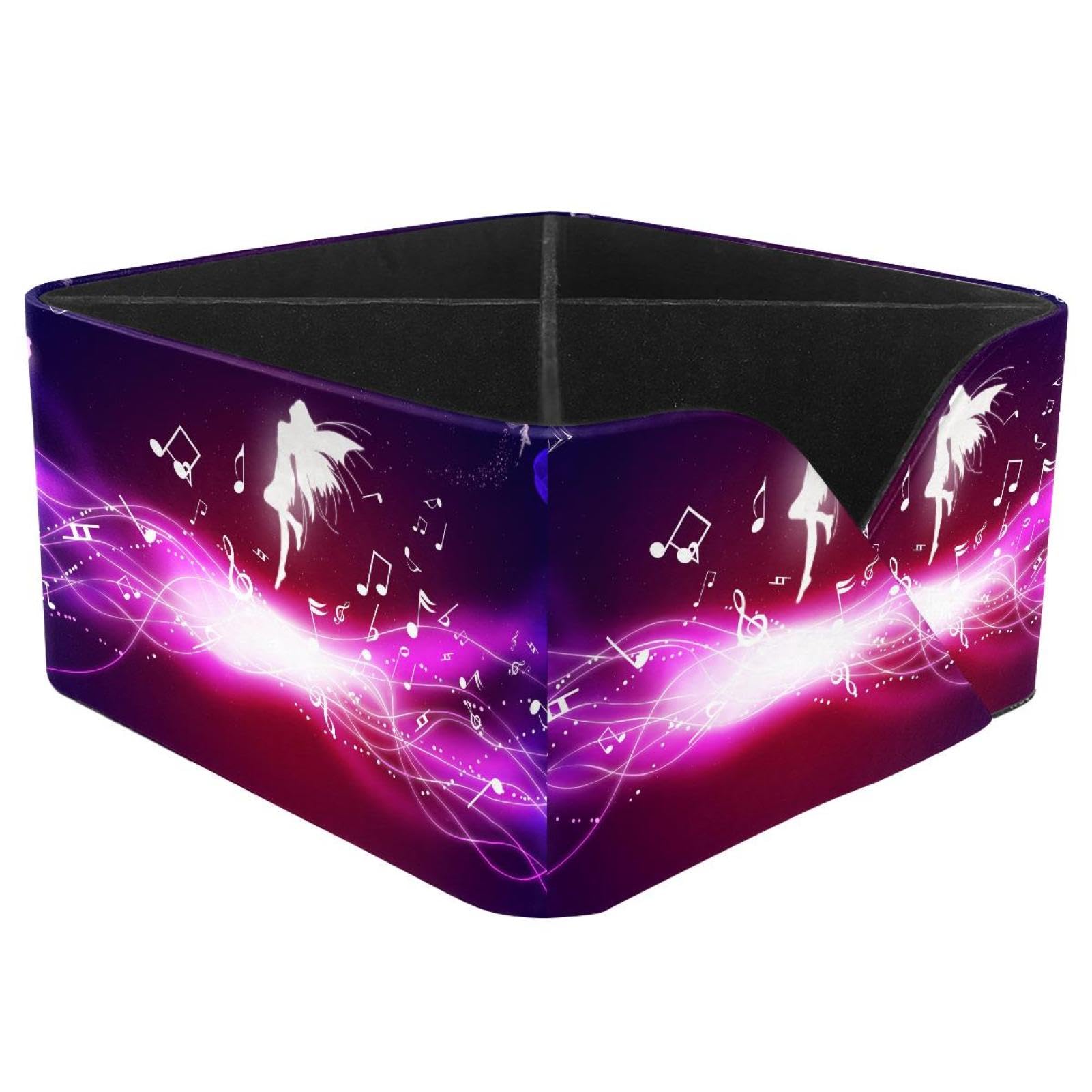 KengjuTesu Magic Fairy Dancing with Music Desktop Organizer Pen Holder, Rectangular Pencil Cup for Office, Study and Makeup Stations