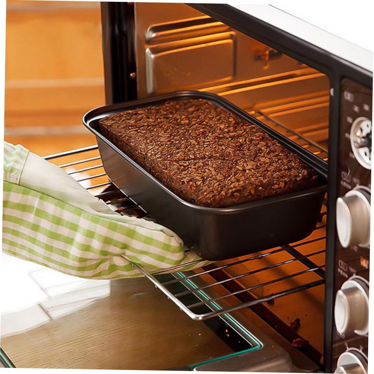 Non-stick Baking Pans Set for Home Baking Enthusiasts Versatile Easy to Clean Energy Efficient Bakeware for Cakes Pizzas and More Black