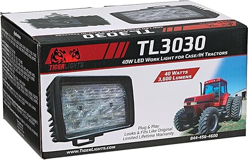 Miniatura 7 de TIGERLIGHTS TL3030 LED Tractor Light 12V Compatible con/Reemplazo Para John Deere AT208435, AT226338, AT208435, AN272464 Luz de inundación