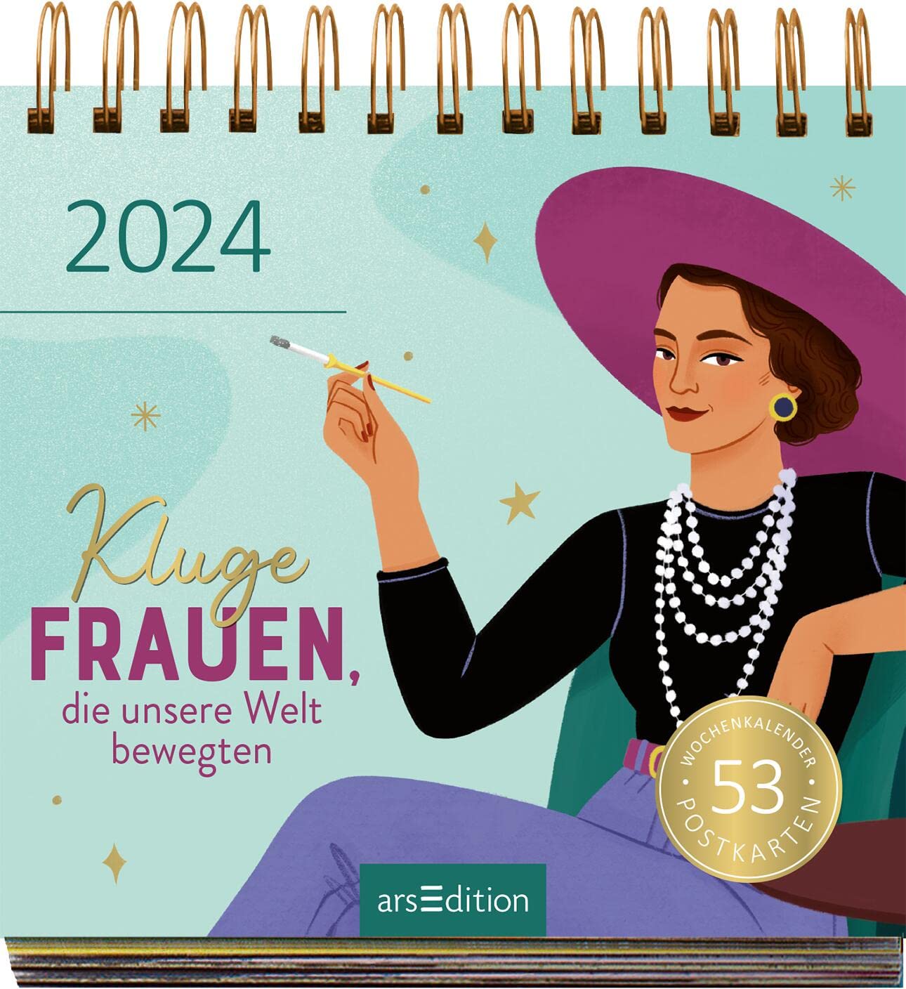 Display Postkartenkalender 2024: Mit 20 x 3 Ex. | Wochenkalender 2024, 53 Postkarten zum Abtrennen und Verschicken