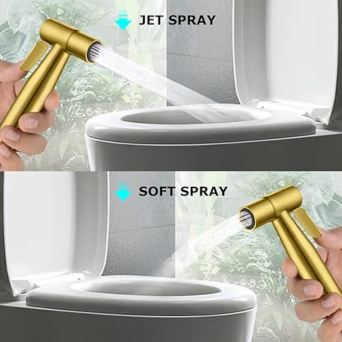Miniatura 5 de LOSCHEN Kit de rociador de bidé para inodoro, rociador de mano Shattaf Accesorio de inodoro de acero inoxidable para baño de mascotashigiene