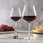 YANGNAY Wine Glasses (Set of 6, 20 Oz), Large Clear Burgundy Wine Glasses for Red Wine, Smooth Rim, Dishwasher Safe
