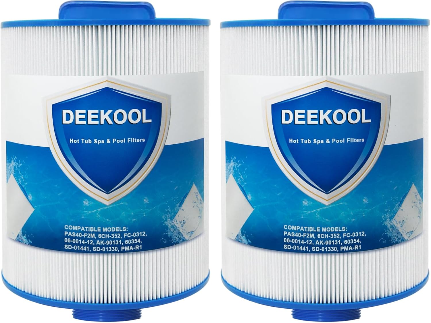 PAS40-F2M Replacement Hot Tub Spa Filter Compatible with Unicel 6CH-352, Filbur FC-0312, Artesian Spas 06-0014-12, Baleen AK-90131, Darlly 60354, SD-01441, Master Spas PMA-R1 Filters, 40 sqft, 2 Pack