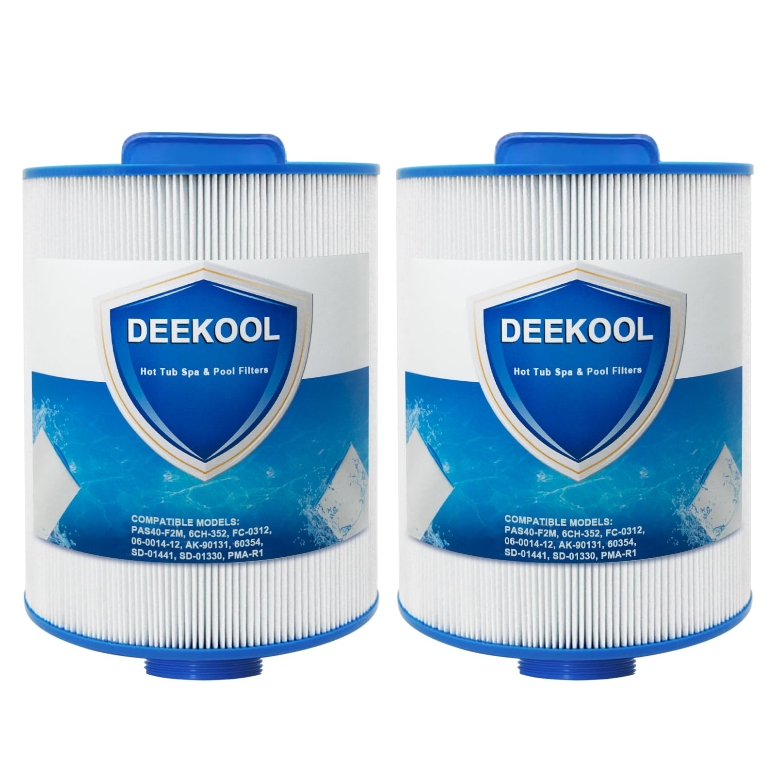 PAS40-F2M Replacement Hot Tub Spa Filter Compatible with Unicel 6CH-352, Filbur FC-0312, Artesian Spas 06-0014-12, Baleen AK-90131, Darlly 60354, SD-01441, Master Spas PMA-R1 Filters, 40 sqft, 2 Pack