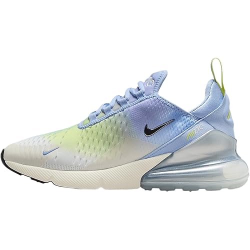 Nike Air Max 270 Women's Shoes (IB7937-468, Aluminum/Hydrangeas/Light Lemon Twist/Metallic Silver)