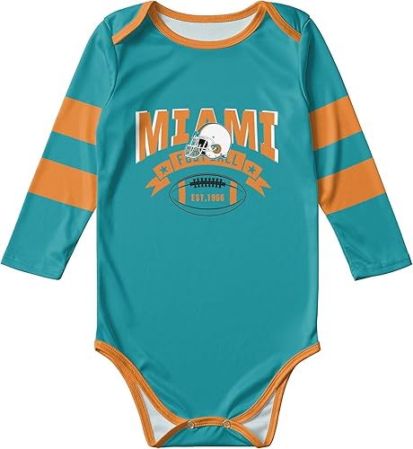 Miniatura 2 de Ropa de bebé personalizada de manga larga de fútbol ropa de bebé recién nacido, número de nombre personalizado, regalos de bebé niño niña