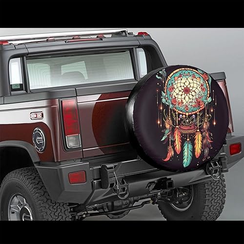 Miniatura 2 de Hermosa cubierta de neumático de repuesto Dreamcatcher para ruedas, a prueba de polvo, para remolque, caravana, SUV y muchos vehículos de 17 pulgadas