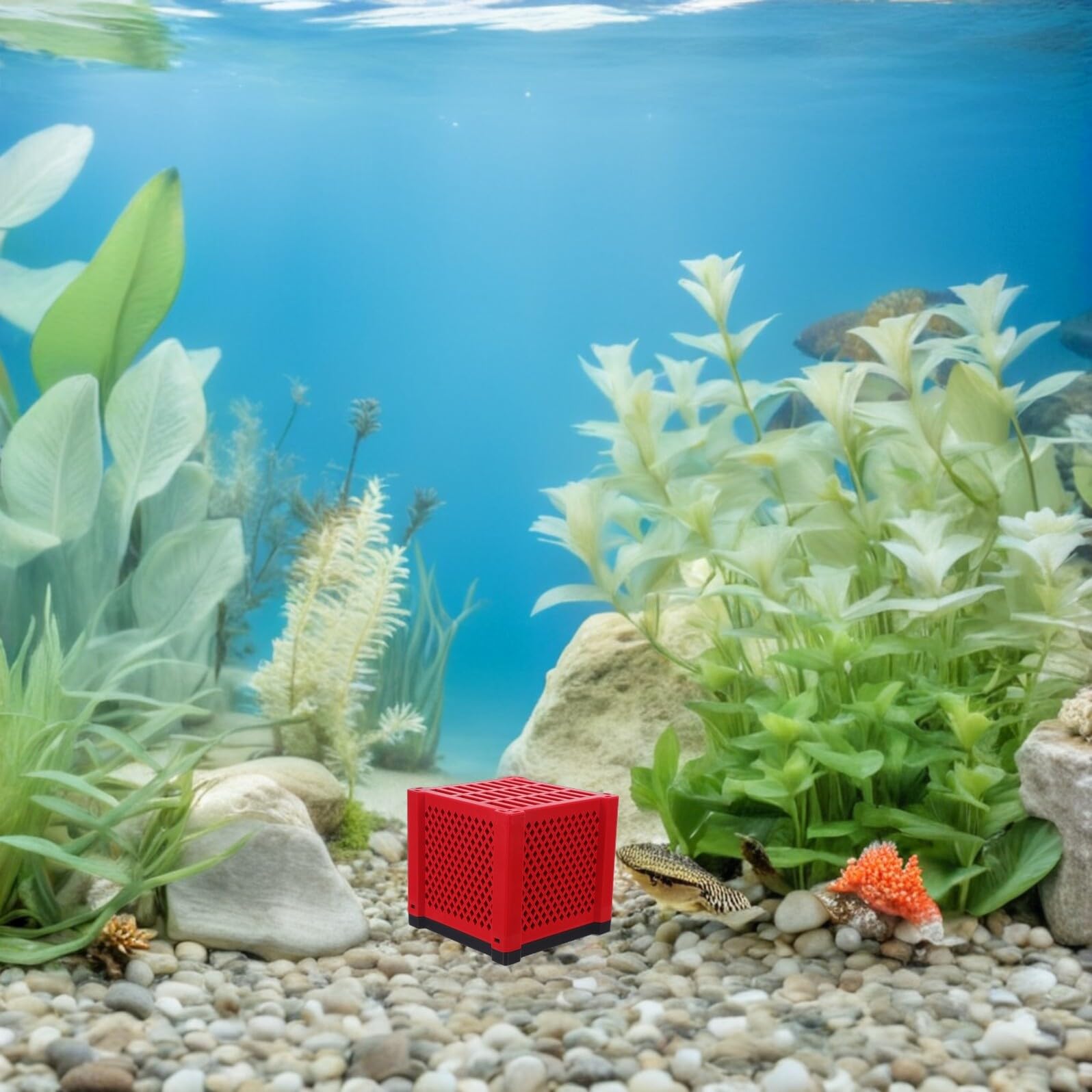 2 Kits de Filtration pour Aquarium Filtres à Charbon Actif et Cubes Filtrants Réutilisables, Boîte de Rangement pour Masses Filtrantes, Compatible la Plupart des Aquariums,
