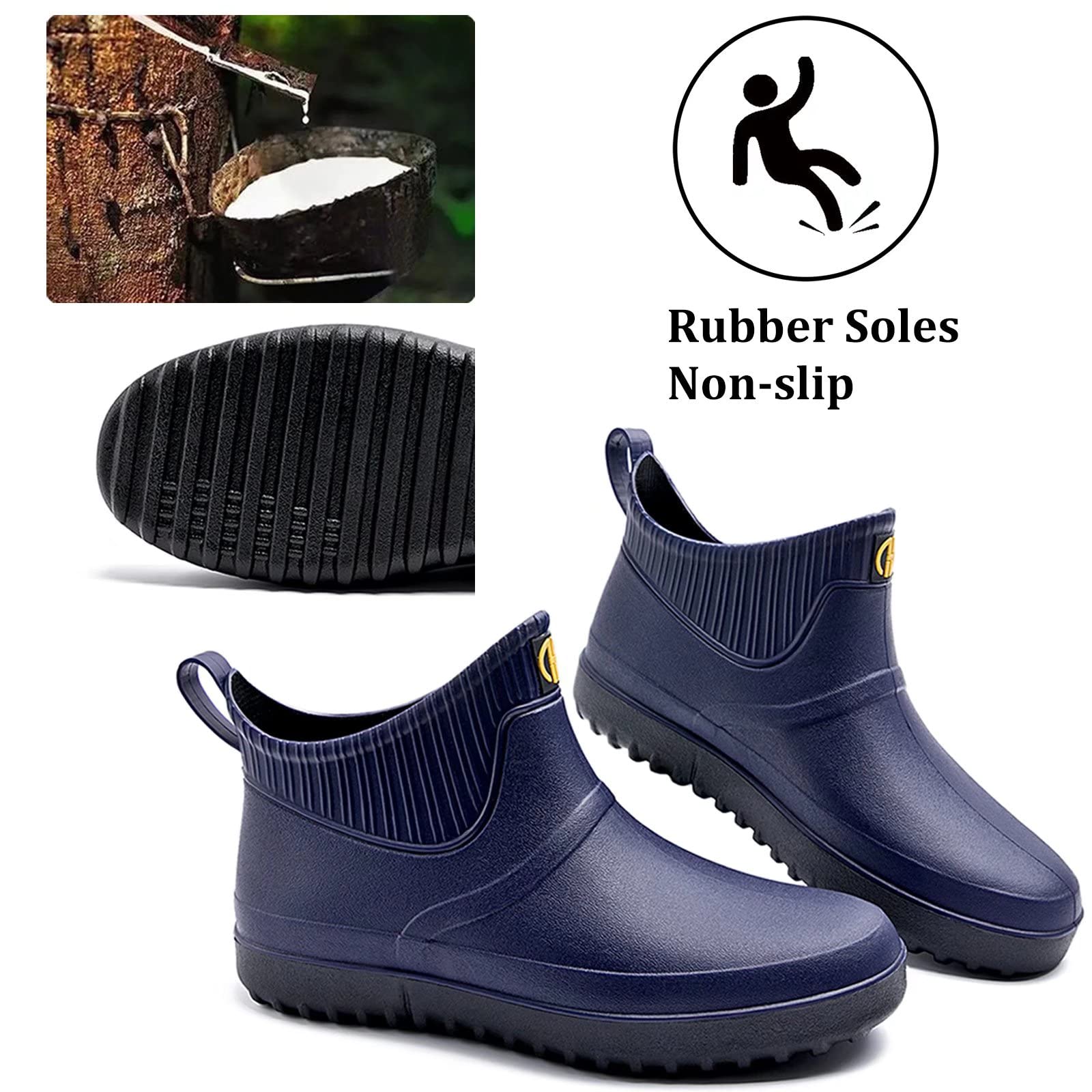 Męskie Krótkie Buty gumowe Buty Wodoodporne Buty