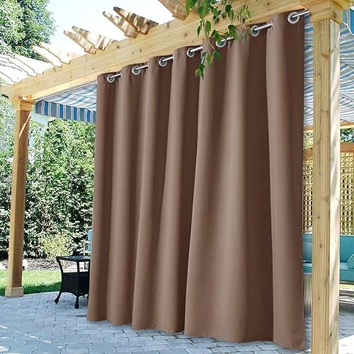 StangH - Cortina opaca para exteriores para patio, impermeable, resistente al viento, panel opaco para porche, ancho 52100, 1 panel.