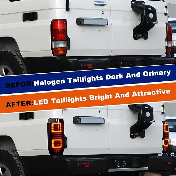 Tail Lights Assembly for TOYOTA Land Cruiser 76 LC76 1984-2021 Taillight With Animation DRL Sequential Indicator LC76 Rear Lamps