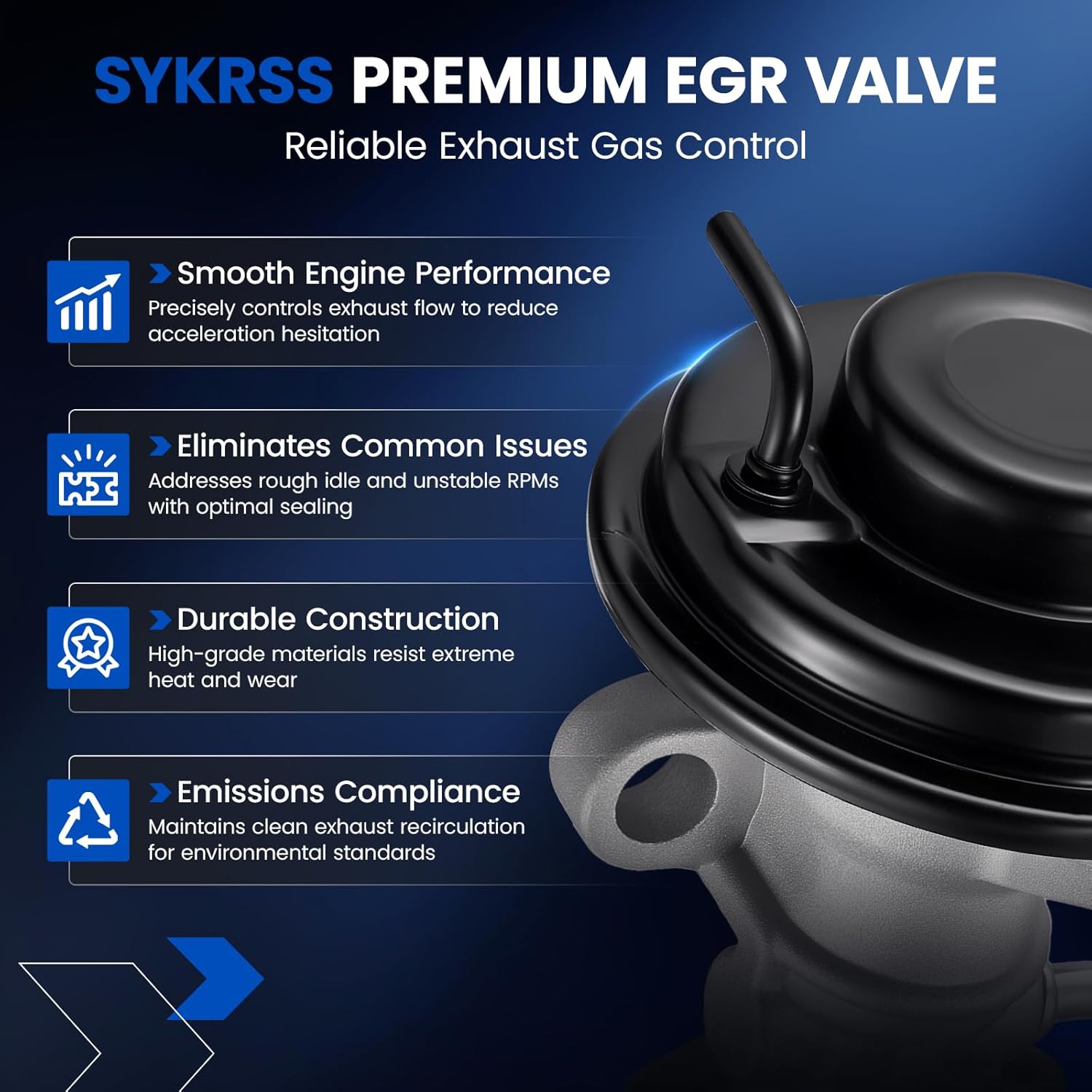 EGR Valve EGV558 Compatible with Toyota Camry 2.2L 1997-2001 | Replaces 214-1289, 706026 | Fits RAV4 2.0L & Solara 2.2L