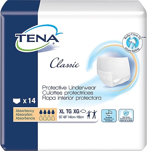 Miniatura 5 de TENA Ropa interior clásica, cintura de 45-58 pulgadas, 18 unidades, unisex