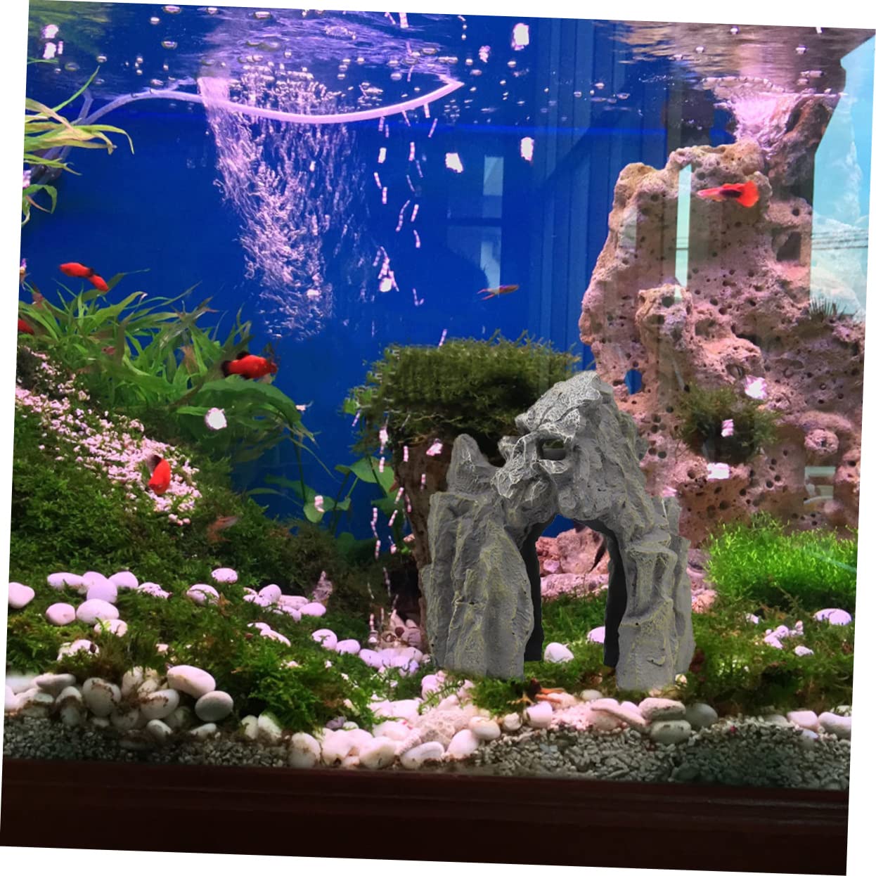 BESPORTBLE Décoration Colline pour Aquarium Crâne Résine Cachette Poissons Et Crevettes