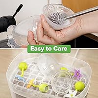 Vista 6 de haakaa Extractor de leche manual con base de succión y tapón de flores para lactancia materna (5 oz/5.1 fl oz) (naranja)