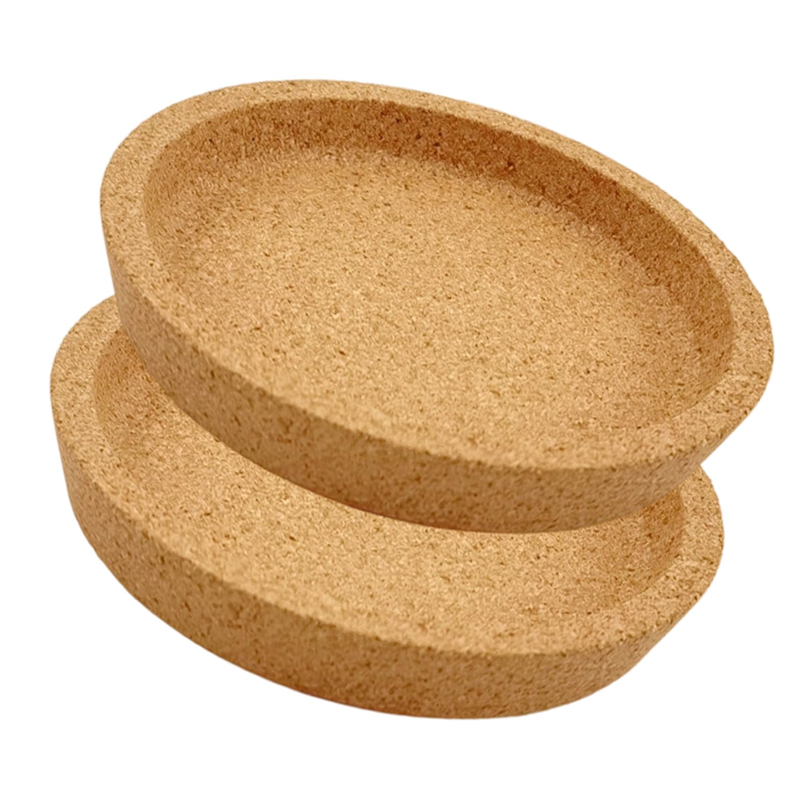 Absorbent Nonslip Cork Drink Coasters for Mugs and Glasses, Round Cup Mats with Raised Lip for Homes Kitchen, Cafes Mug Pad