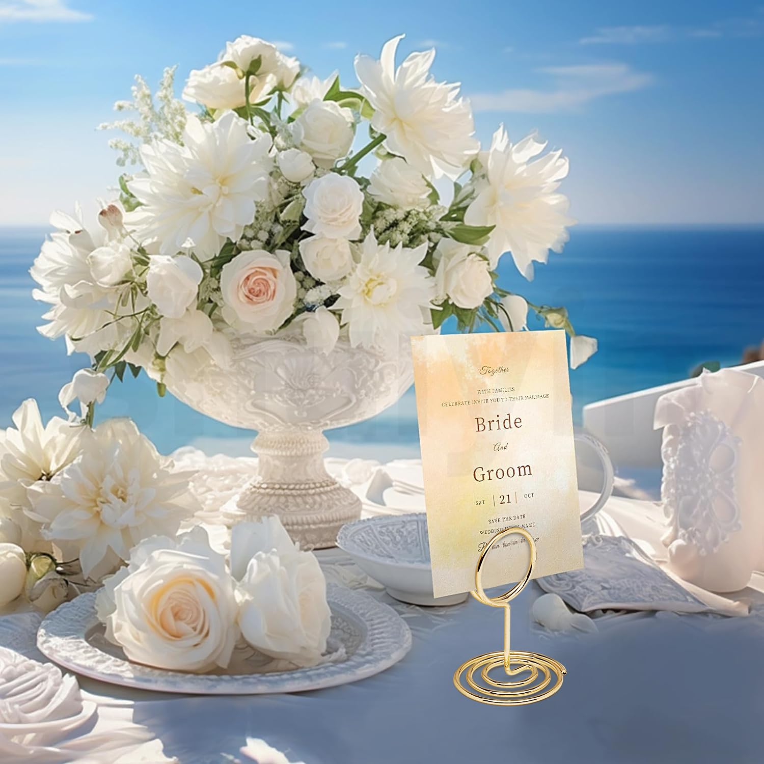 Gold Table Number Holders - 30 Pack -5