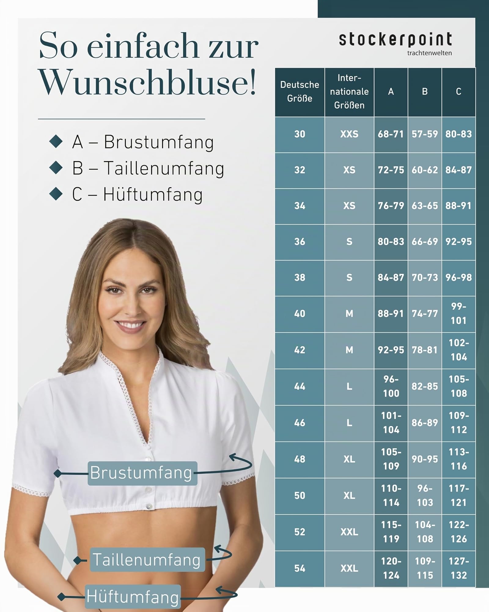 Stockerpoint Damen Dorette Dirndlbluse (1er Pack)