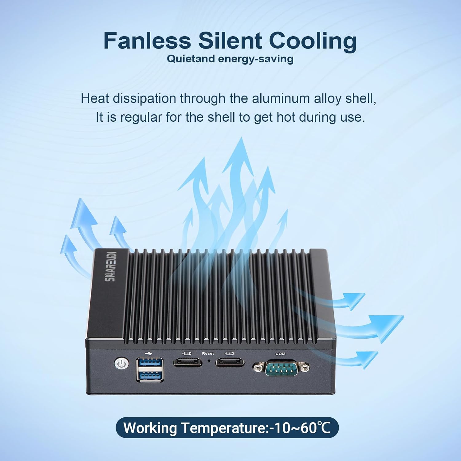 Fanless Firewall Appliance Intel N3710 4C/4T, Firewall Mini PC 4 x Intel i226 LAN Ports DDR3 SSD, Network Gateway Soft Router, Support P-F-Sense AES NI HD/VGA/Wi-Fi (8G 64G)