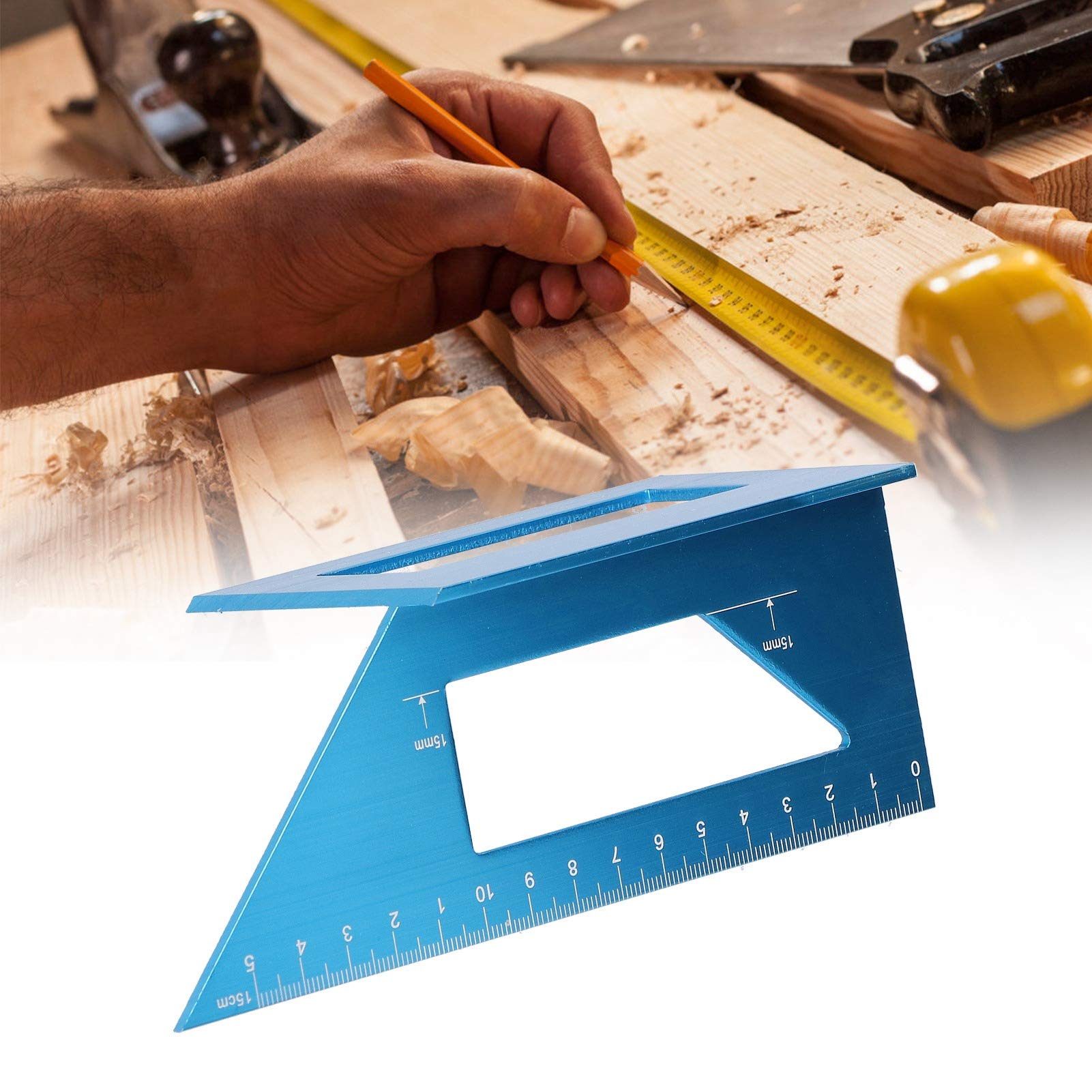 Lineal, 45°/90° T-Winkelmessgerät, gerades Lineal, hochpräzises aus Aluminiumlegierung mit einem Bereich von 0–150 mm