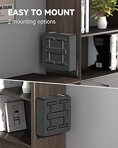 HOLEWOR Gun Safe, Slider Biometric Pistol Safe Fingerprint Bedside Gun Lock Box, 3 Ways Quick Access Mounted Handgun Case for Nightstand, Bed, Desk, Wall, Dresser