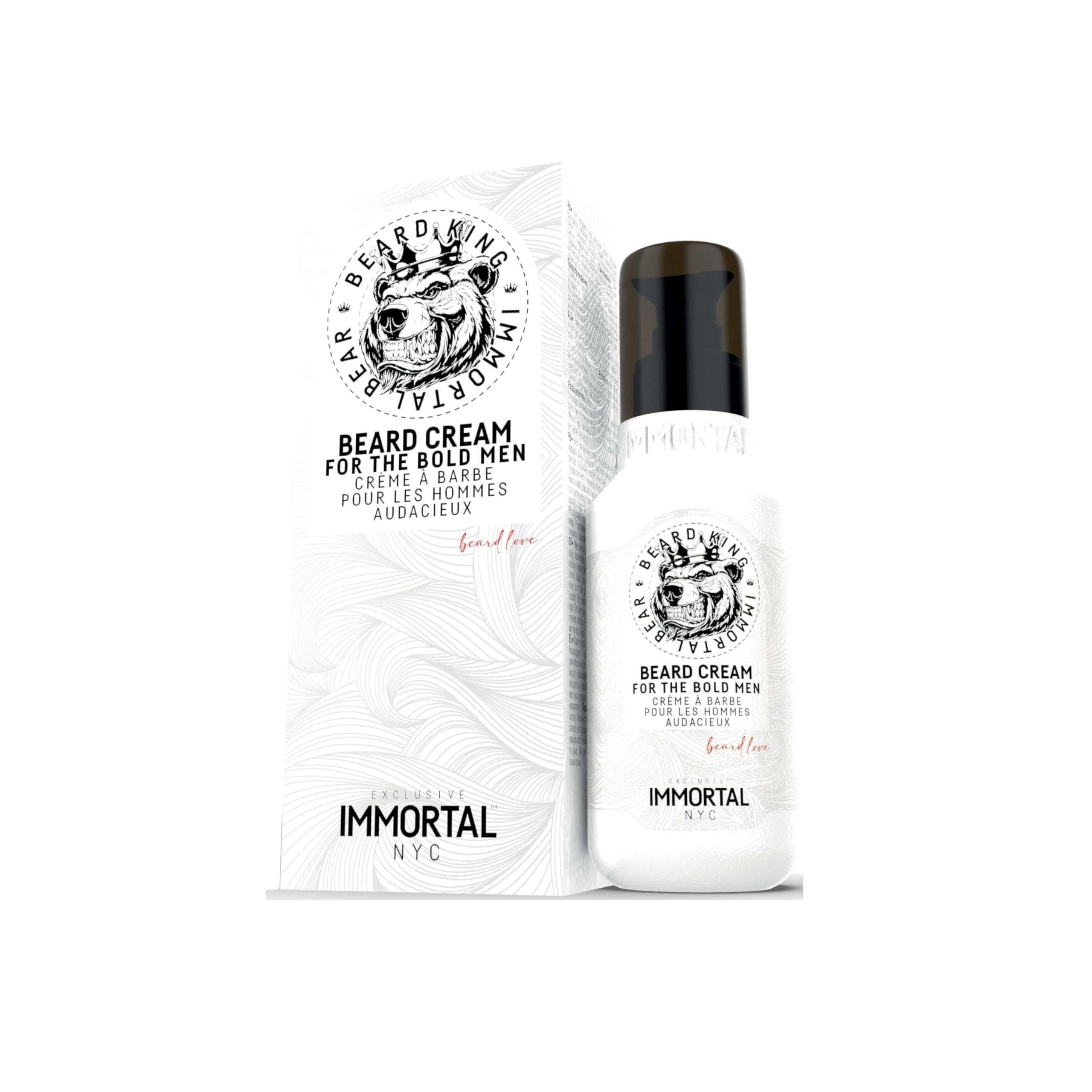 Immortal NYC Beard King Beard Cream, 6.8 oz/ 200 ml - Softening Care - Deep Hydration & Itch Relief - Non-Greasy & Smooth Finish