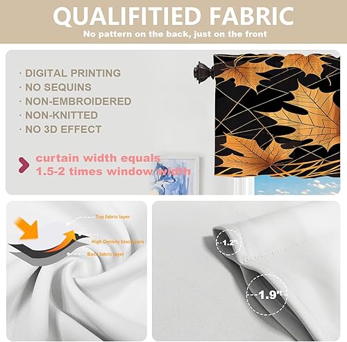 Miniatura 1070 de Cenefas de cocina modernas con patrón de cobre marrón dorado para ventanas, cenefas opacas abstractas de marcas de arañazos y cortinas opacas