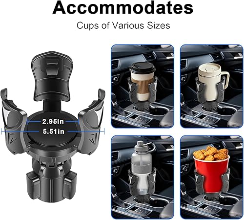 Miniatura 6 de Expansor de portavasos para automóvil, soporte grande para botellas de agua