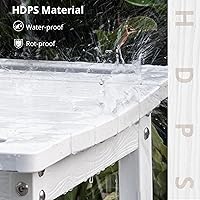 Vista 6 de LUE BONA Shower Bench Seat, White HDPS Shower Benches for Inside Shower, Waterproof Shower Stool for Shaving Legs Foot Stool for Spa Bathroom