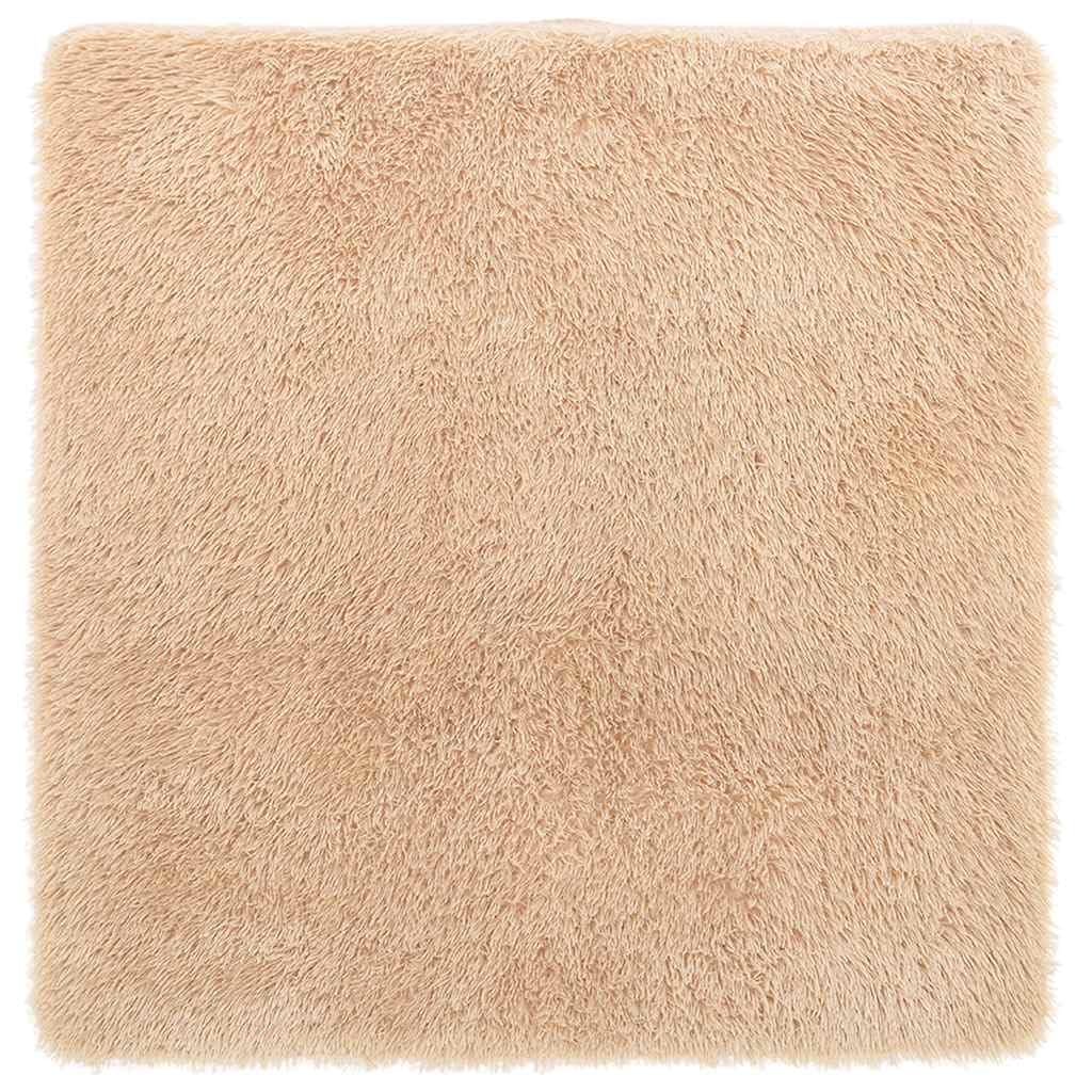 Tapis moelleux NAVARRA beige en polyester de haute qualité esthétique