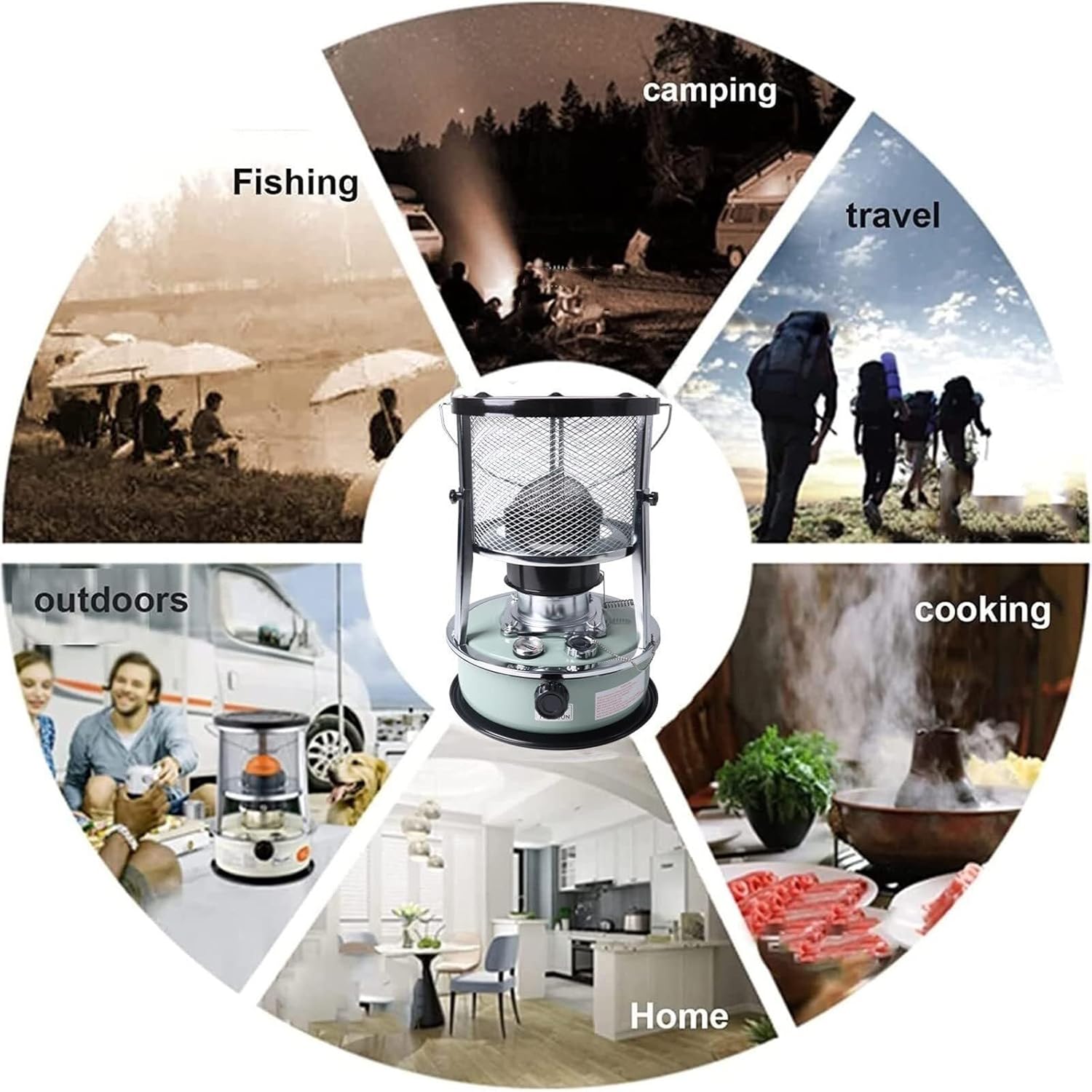 Kerosene Stove Heater Indoor Efficient,Lightweight Portable Kerosene Heaters,Kerosene Stove Heater for Outdoor Camping Tents Cooking,Great Heat Output,No Odors,Easy to Use