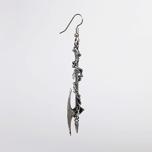 Miniatura 4 de Pendientes colgantes de hacha de verdugo gótica envuelta en vid renacentista medieval Metal