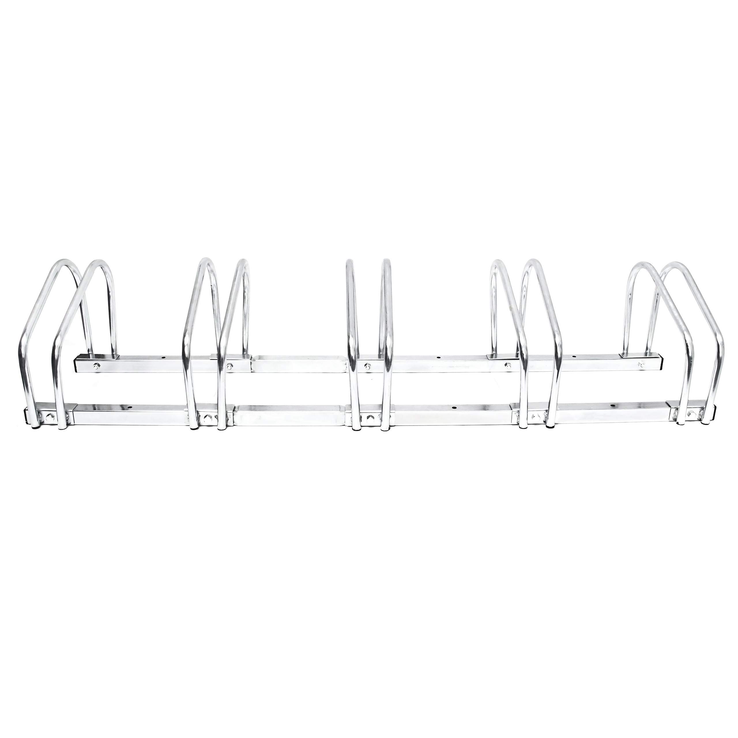 Relaxdays Râtelier Familial pour 5 vélos Argent