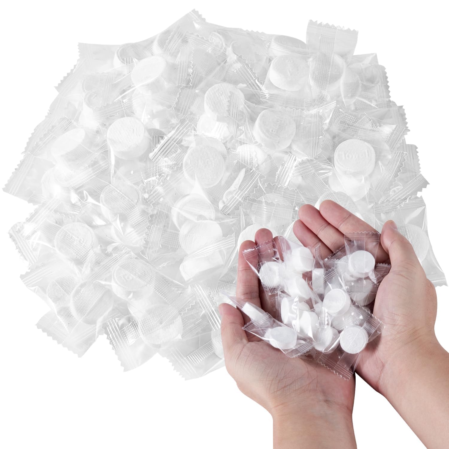 KN Portable Compressed Towels, Expandable Coin Tissue Tablets, Disposable Mini Hand Wipes for Travel, Camping, Hiking, Gym, Salon (100 pc Coin Tissue)-image-29