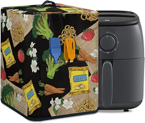 FKELYI Funda para freidora de aire vegetal, cubierta de polvo lavable para freidora de aire, funda protectora para cafetera, para electrodomésticos,