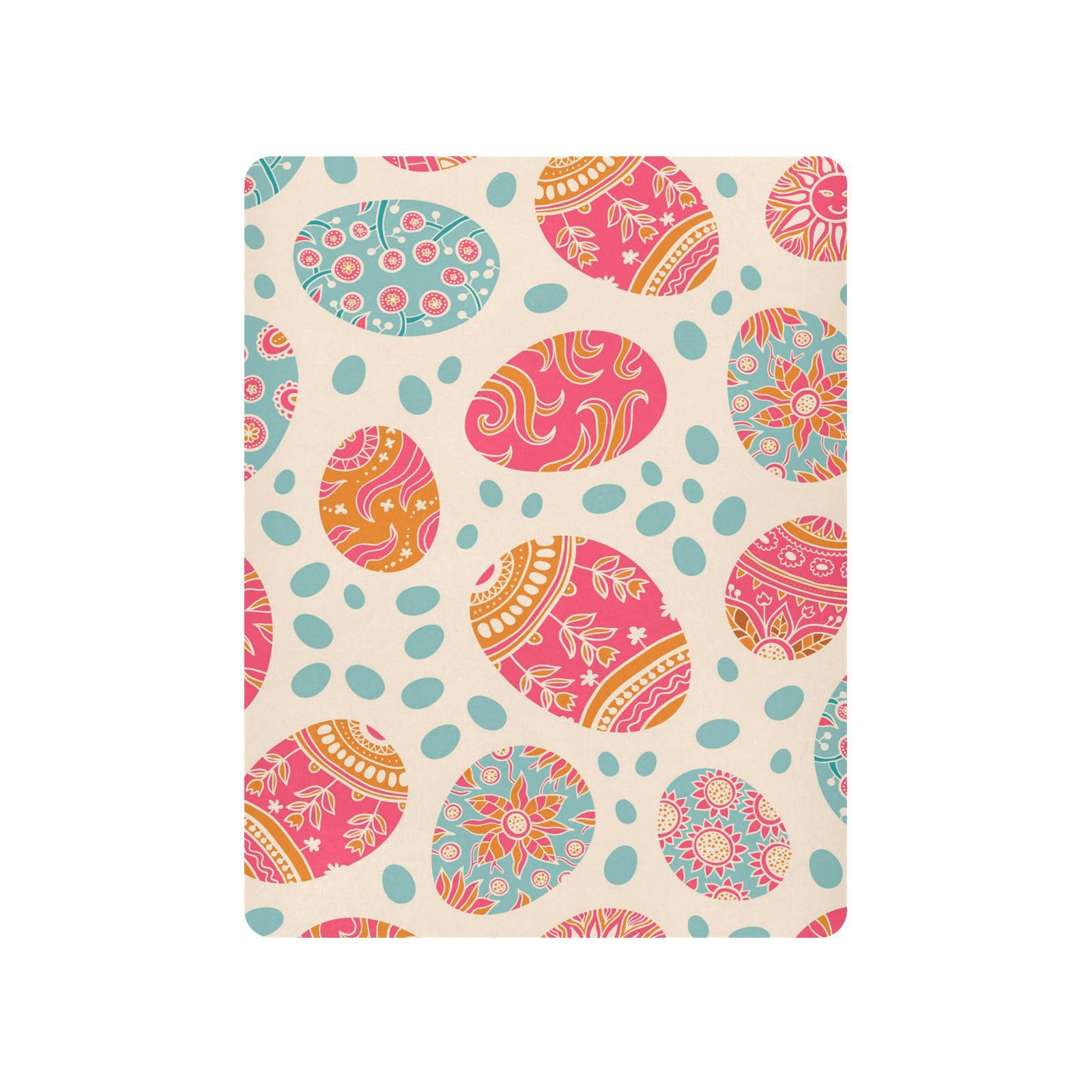 Moudou Easter Eggs Playard Sheet for Boy Girls, Soft Breathable Fitted Toddler Sheet for Standard Playard Bed Mattress, 39 x 27 x 5 Inch