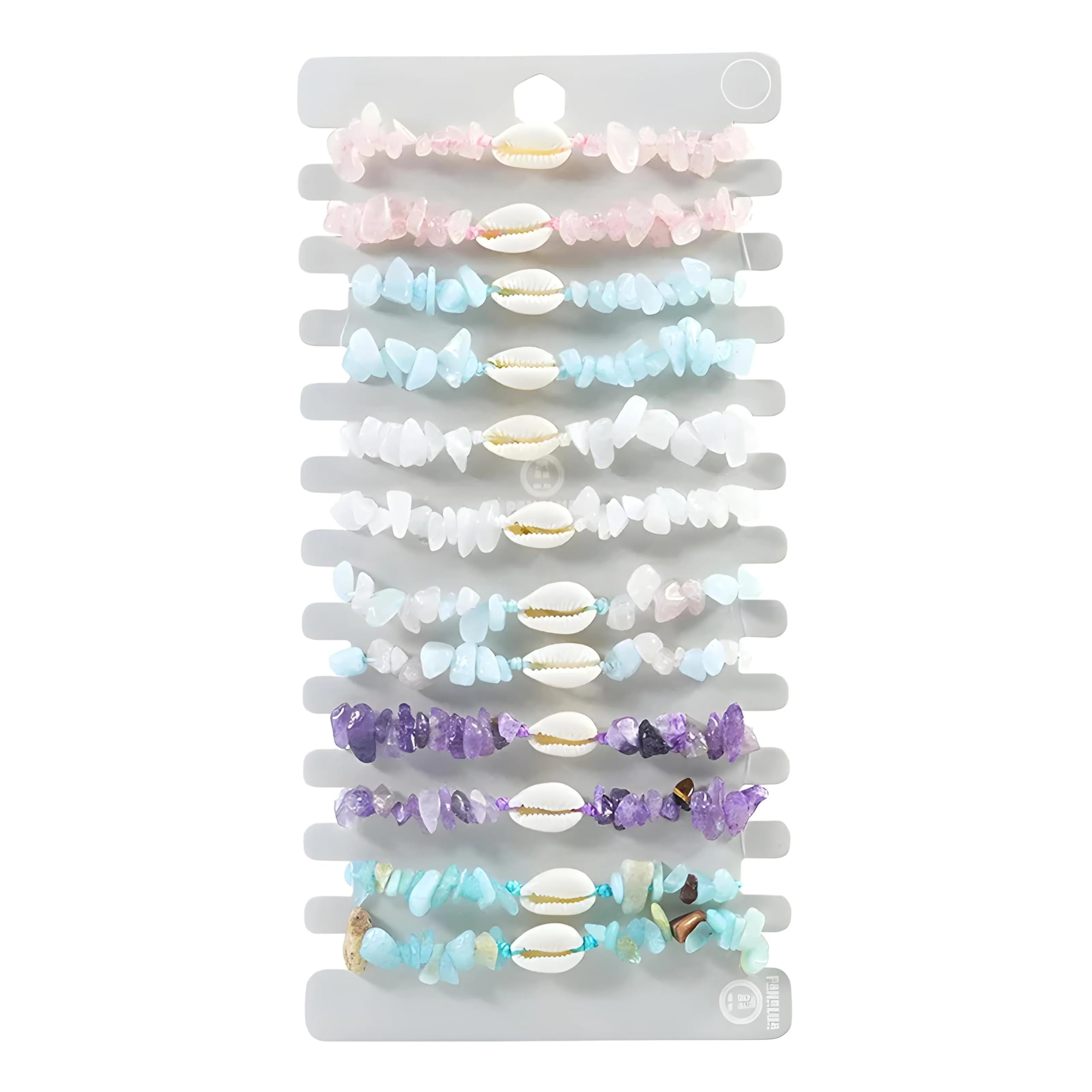 Pulsera de Concha Marina, Pulseras de Cuentas de Concha de Piedra para Mujeres y Hombres, Cuerda Tejida a Mano, joyería de Amistad