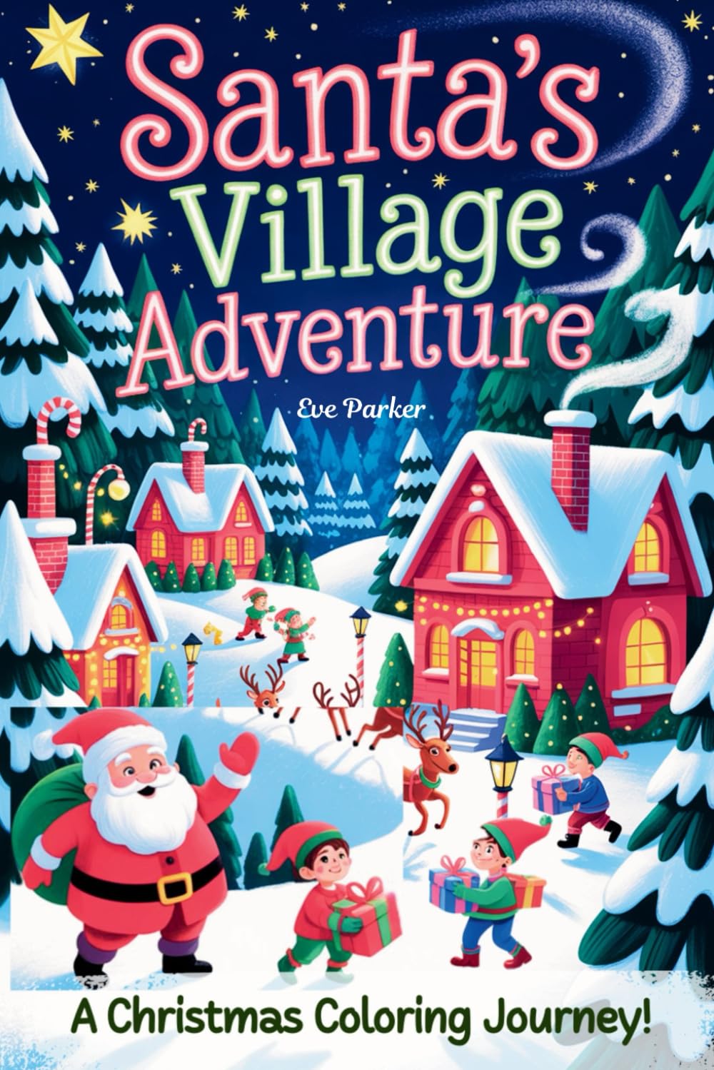 Santa's Village Adventure: A Christmas Coloring Journey!