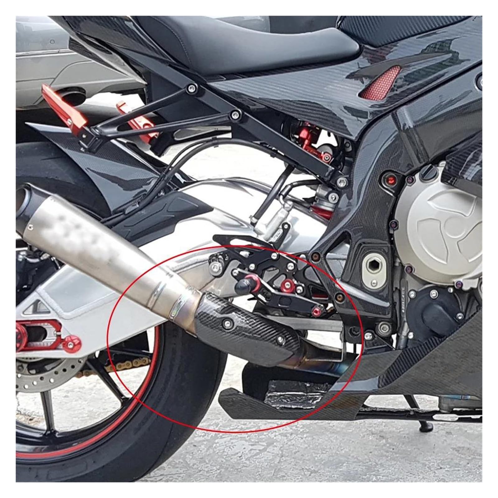 Escudo Térmico Motocicleta para KA&WASAKI para Ninja 250 300 400 650 1000 Cubierta Protectora De Protección Térmica Universal para Tubo De Escape De Motocicleta
