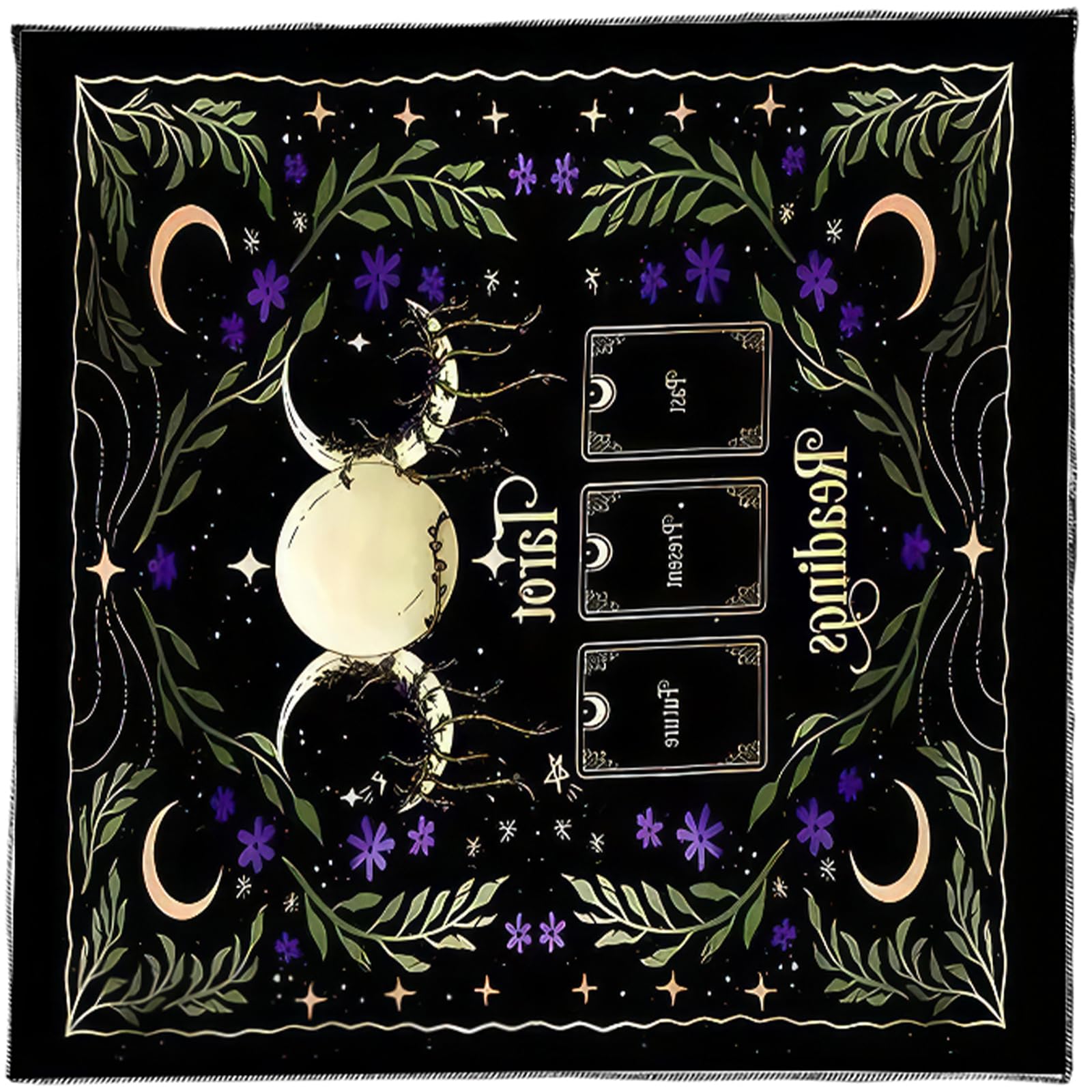Aurgiarme Girls Light Card Astrology Tablecloth Altar Cloth Square God Table Cloth Wicca Decorative Cloth Durable