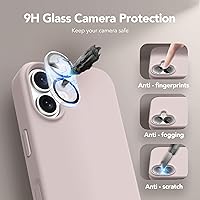 Vista 498 de GONEZ Funda de silicona para iPhone 15 Pro Max, compatible con Magsafe, protector de cámara + protector de pantalla, forro de microfibra suave Negro