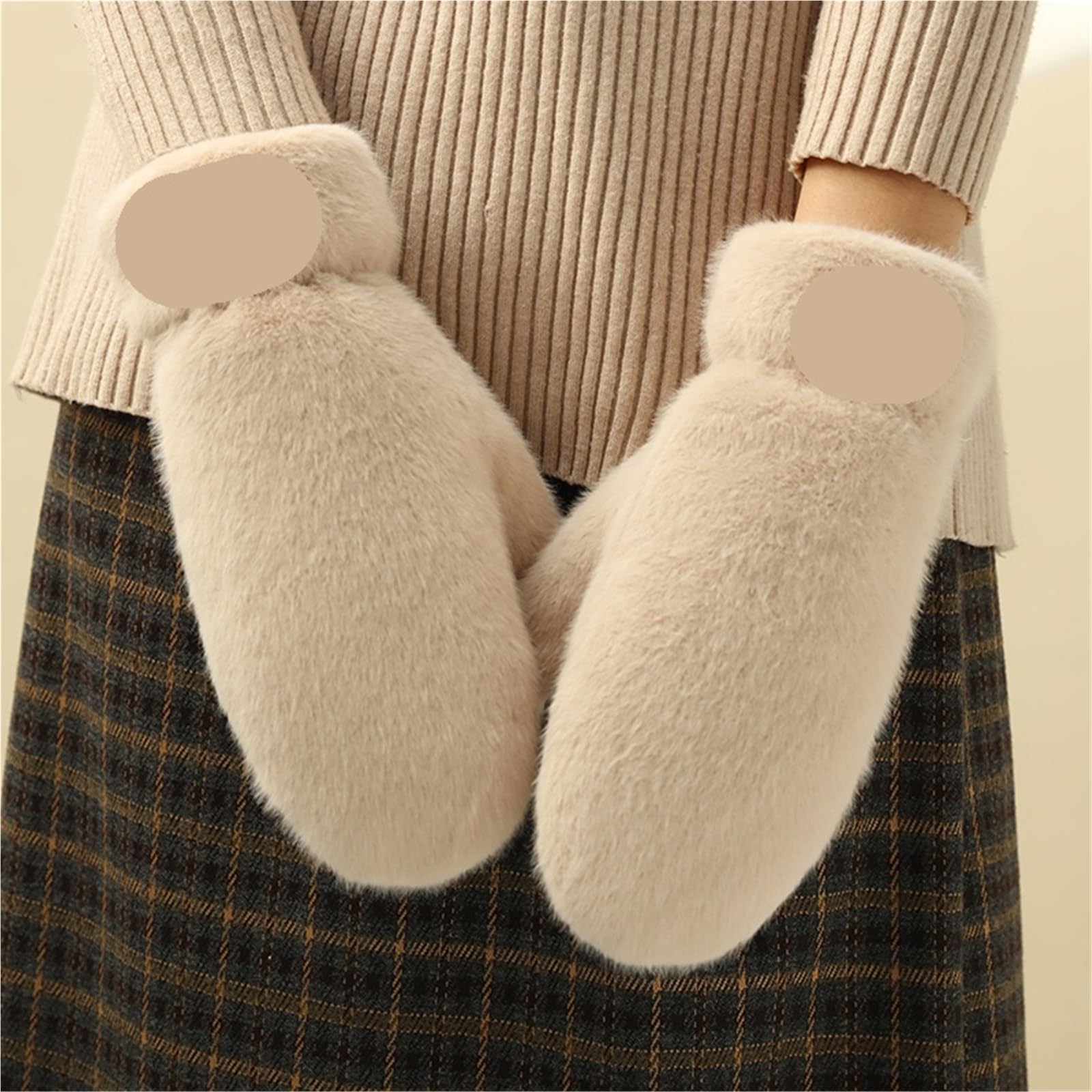 Guanti invernali da donna caldi e spessi in peluche antivento Per Inverno