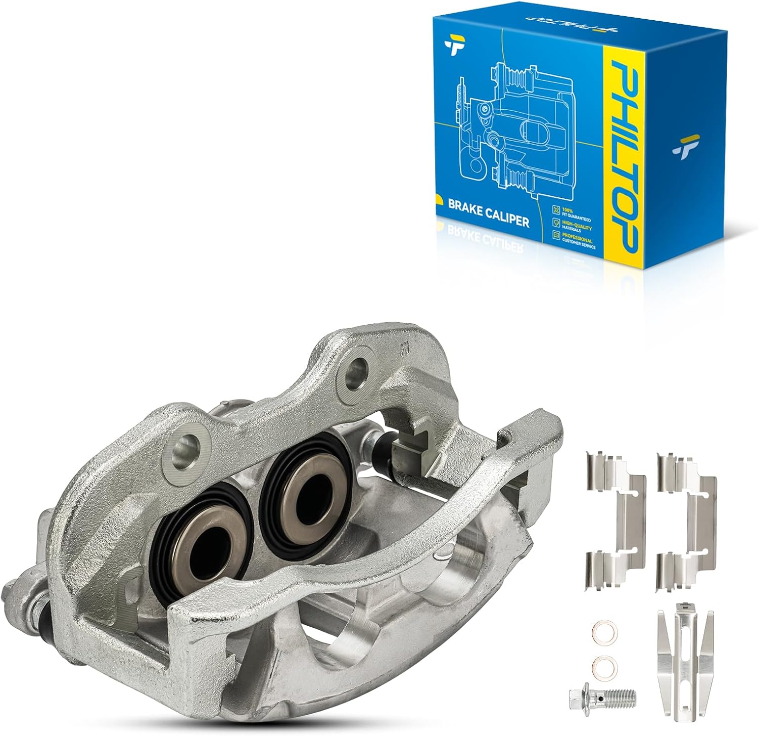 PHILTOP Brake Caliper Rear Right Compatible with 2001-2006 Chevrolet Silverado 1500, 2000-2006 Chevrolet Tahoe, 2001-2006 GMC Sierra 1500, 2000-2006 Chevrolet Suburban 1500, 18-P4765