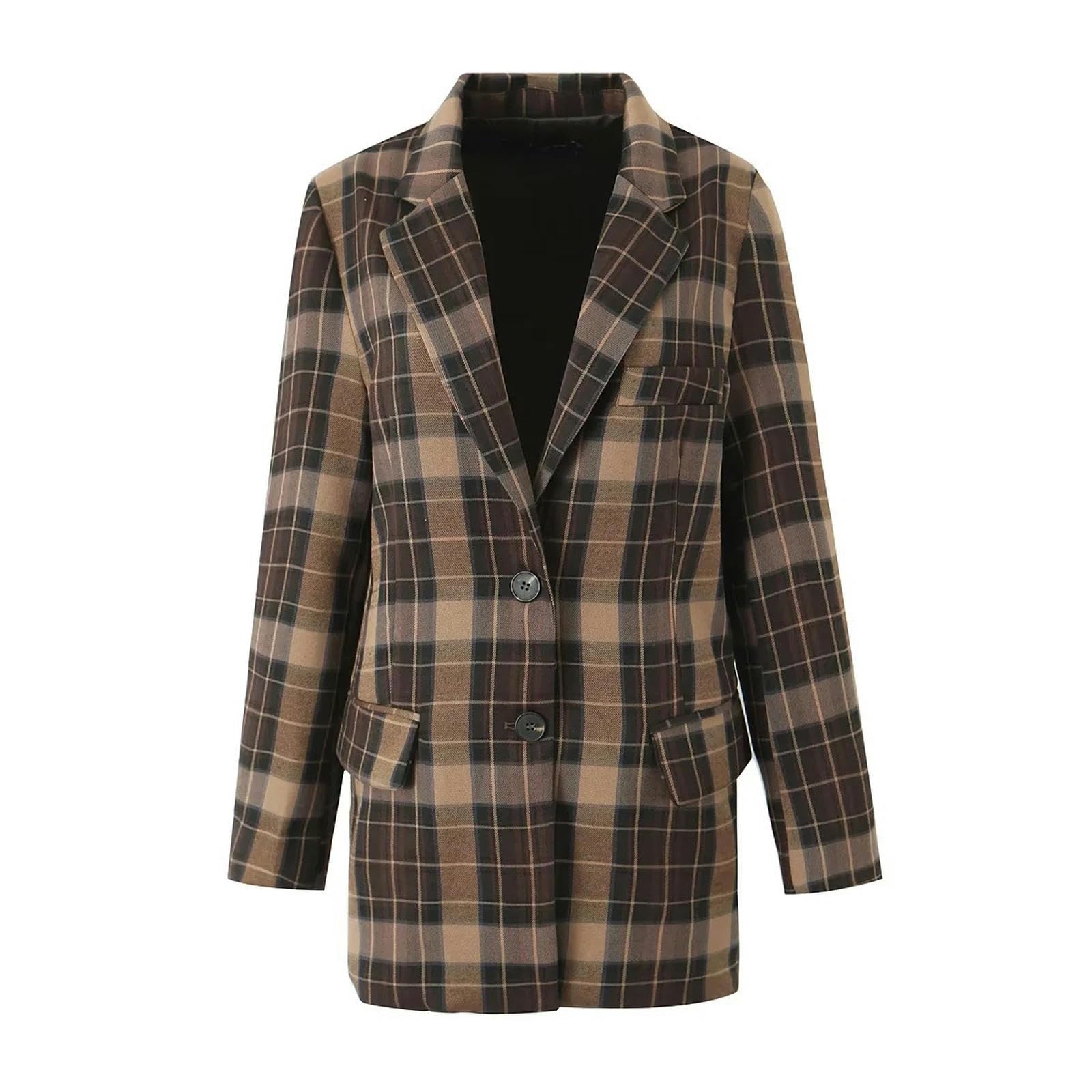 Blazer Trois pièces, Costume d'automne et d'hiver, Chemise, Gilet, Jupe plissée à Carreaux
