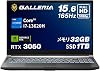 GALLERIA Gaming Notebook PC RTX 3050 Core i7-13620H SSD 1TB GALLERIA RL7C-R35-5N Memory 32GB Windows 11 Home Video Editing 20303-3411