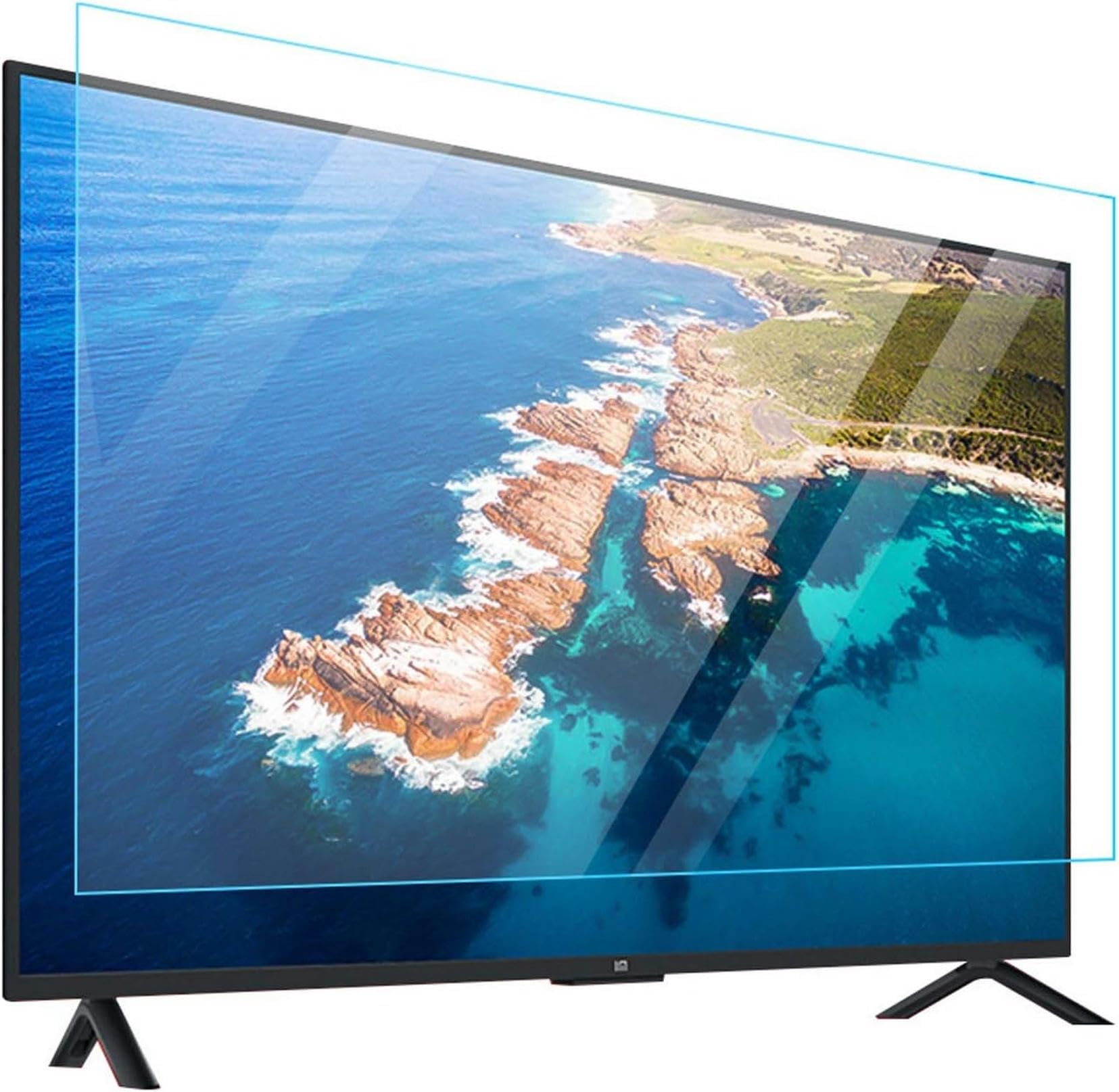 Protecteur d'écran TV anti-lumière bleue et anti-rayures pour TV 50 à 75 pouces