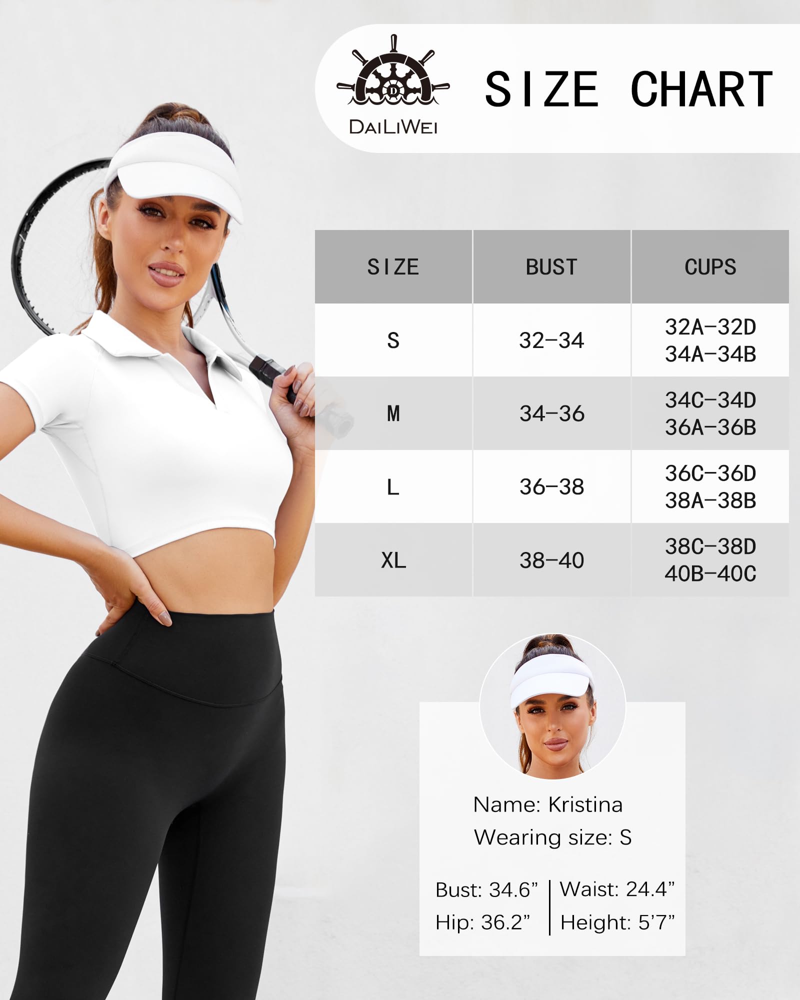 DaiLiWei Womens Golf Polo T Shirts Donna