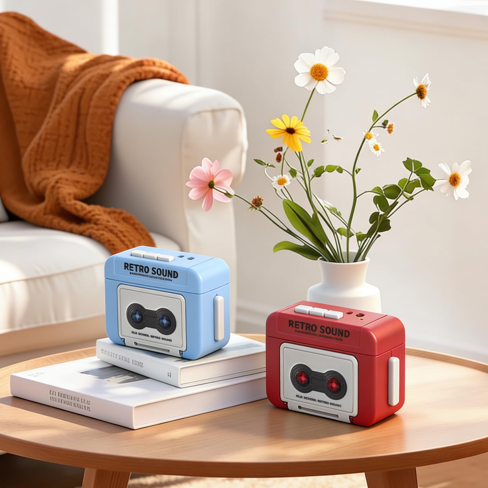 TNSLAND 2 Piezas Mini Grabadora Cassette Llavero Retro, Llavero con Mensaje de Voz 30 Segundos, 3 Canciones Integradas, Objeto Decorativo Años 80, Regalo Romántico para Pareja, Amantes de la Música — view 5