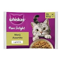 Whiskas Pure Delight Menù Assortito 1+ Anni, Cibo Umido per Gatto